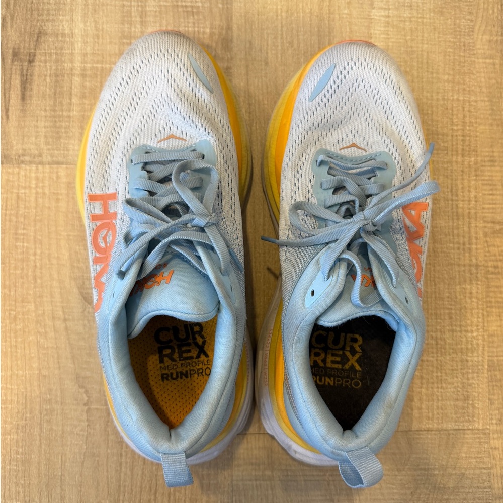 HOKA Bondi 8 Sneakers - Summer Song Blue/Orange